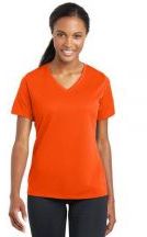 Sport-Tek® Ladies PosiCharge® RacerMesh® 100% Polyester V-Neck T-shirt